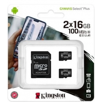 Карта памяти KINGSTON 16GB SDCS2/16GB-2P1A