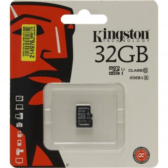 Карта памяти KINGSTON 32GB SDC10G2-32GBSP