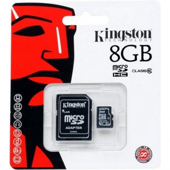 Карта памяти KINGSTON 8GB Class 10 SDC10-8GB+adapter