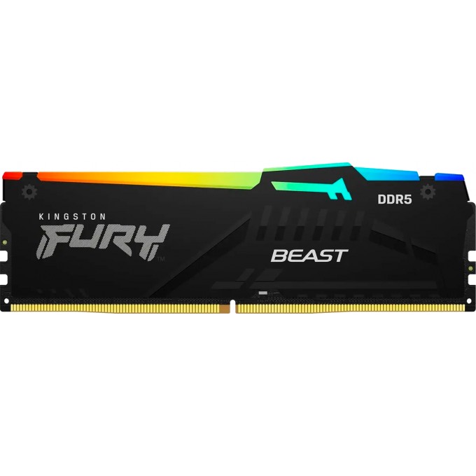Оперативная память 16Gb DDR5 6400MHz KINGSTON FURY BEAST BLACK RGB () KF564C32BBEA-16