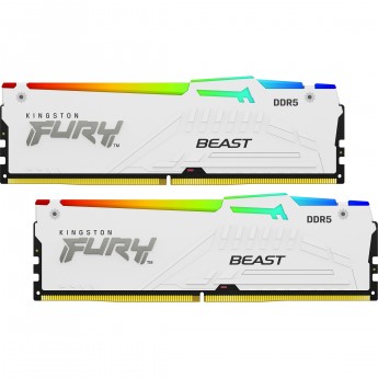 Оперативная память 32Gb DDR5 5600MHz KINGSTON FURY BEAST WHITE RGB (KF556C40BWAK2-32) (2x16Gb KIT)