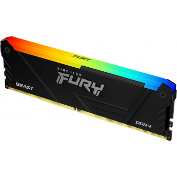 Оперативная память 8Gb DDR4 3200MHz KINGSTON FURY BEAST RGB (KF432C16BB2A/8WP)