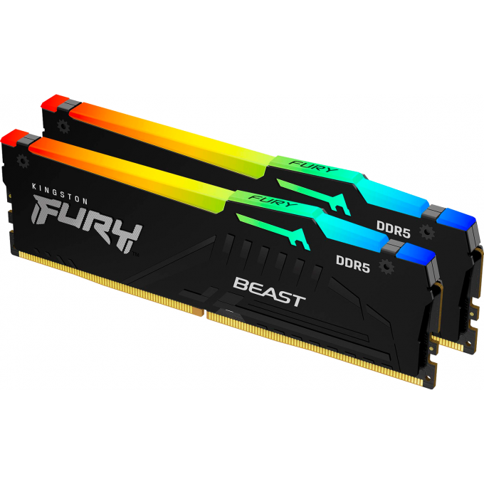 Память оперативная KINGSTON 32GB 6000MT/s DDR5 CL30 DIMM (Kit of 2) FURY Beast RGB EXPO KF560C30BBEAK2-32