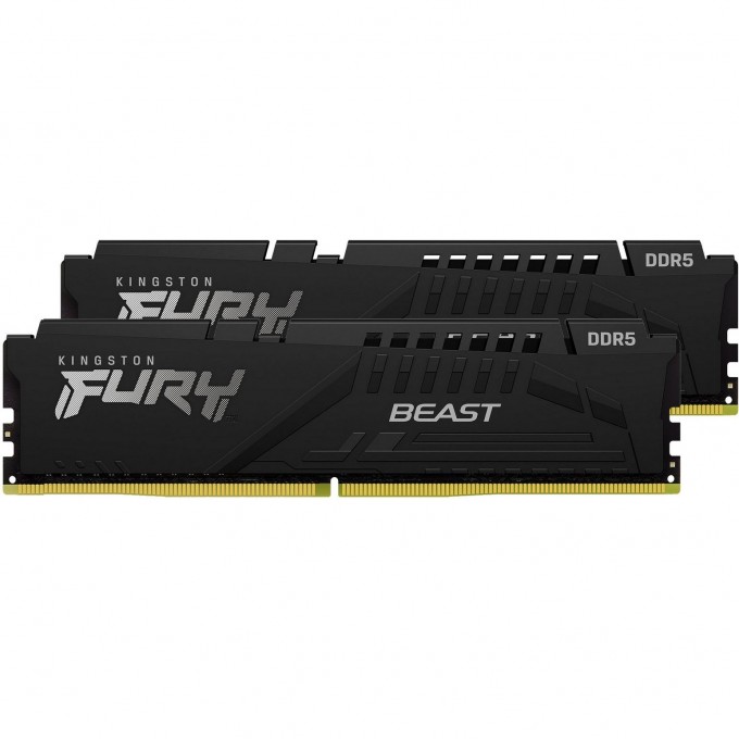 Память оперативная KINGSTON FURY BEAST BLACK 16GB 6000MT/s DDR5 CL36 DIMM (Kit of 2) KF560C36BBEK2-16