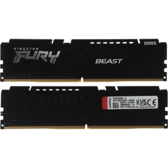 Память оперативная KINGSTON FURY BEAST BLACK XMP 16GB 6000MT/s DDR5 CL30 DIMM (Kit of 2)