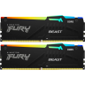 Память оперативная KINGSTON FURY BEAST RGB EXPO 16GB 6000MT/s DDR5 CL30 DIMM (Kit of 2) KF560C30BBEAK2-16