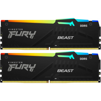 Память оперативная KINGSTON FURY BEAST RGB XMP 64GB 6000MT/s DDR5 CL30 DIMM (Kit of 2)