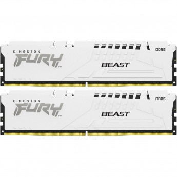 Память оперативная KINGSTON FURY BEAST WHITE EXPO 32GB 6000MT/s DDR5 CL30 DIMM (Kit of 2)