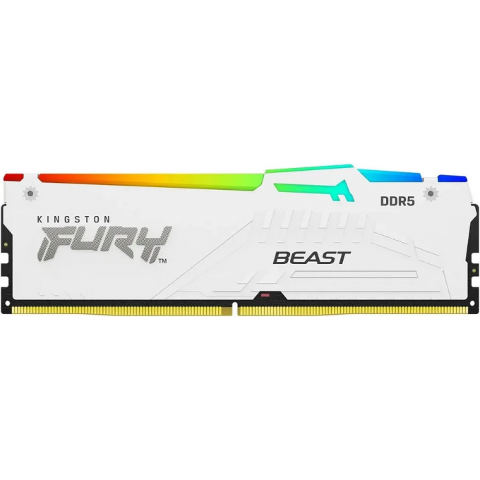 Память оперативная KINGSTON FURY BEAST WHITE RGB EXPO 32GB 5600MT/s DDR5 CL36 DIMM KF556C36BWEA-32