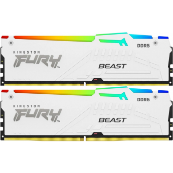 Память оперативная KINGSTON FURY BEAST WHITE RGB EXPO 32GB 6000MT/s DDR5 CL36 DIMM (Kit of 2)