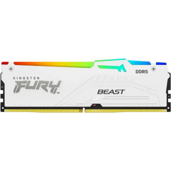 Память оперативная KINGSTON FURY BEAST WHITE RGB XMP 32GB 6000MT/s DDR5 CL30 DIMM