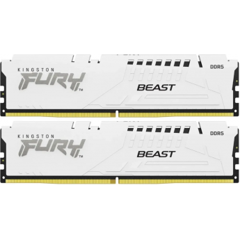 Память оперативная KINGSTON FURY BEAST WHITE XMP 64GB 6000MT/s DDR5 CL30 DIMM